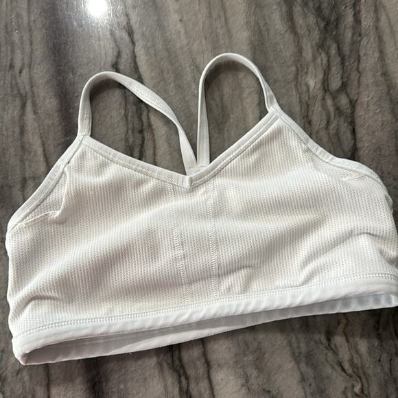 Athleta Girl White All Day Bra 2.0 Size Large / 12 Sports Bra Training Bra - Picture 3 of 5